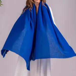 Royal Blue Gossamer Cashmere Shawl