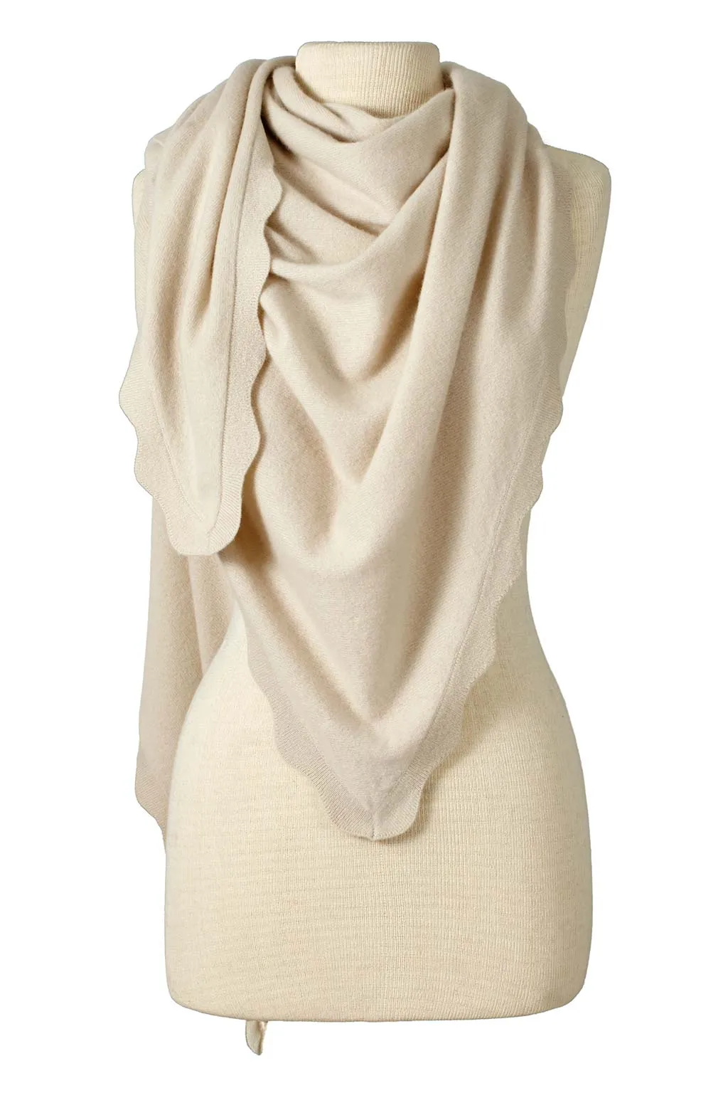 Ruffle Triangle Wrap - Khaki