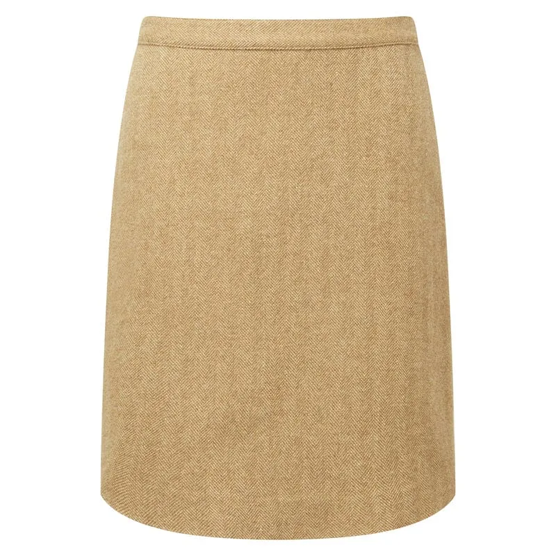 Schoffel Beauly Ladies Tweed Skirt - Oak Herringbone Tweed