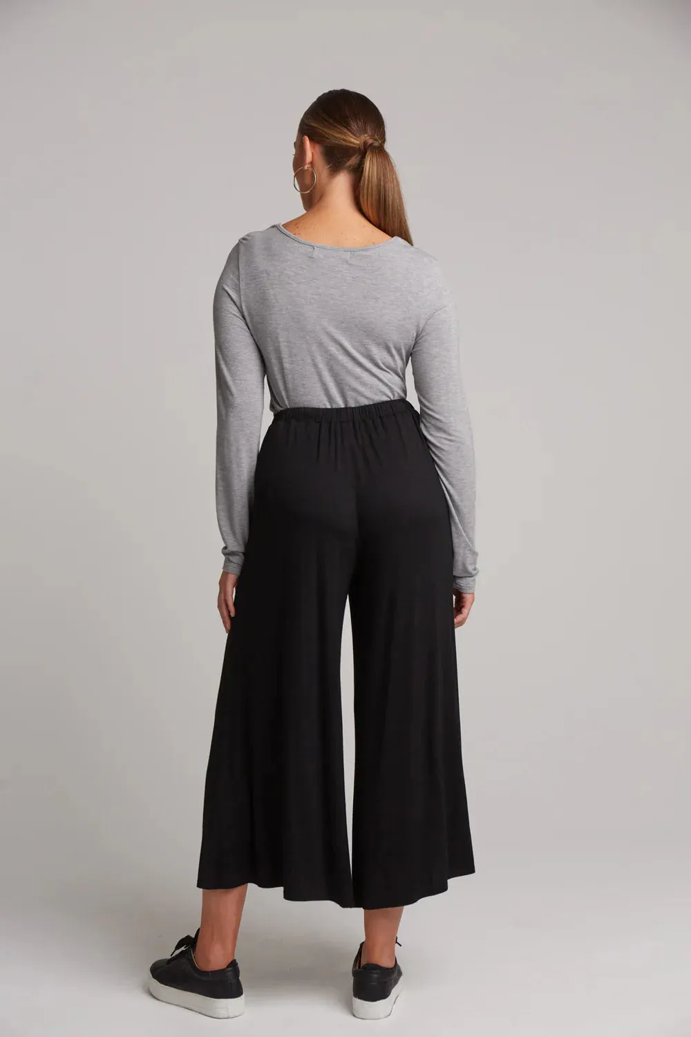 Studio Jersey Tie Pant - Ebony