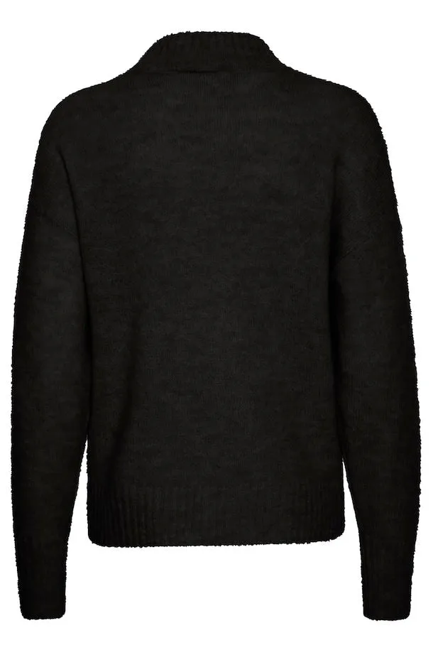 The Kamara High Neck Pullover - Black