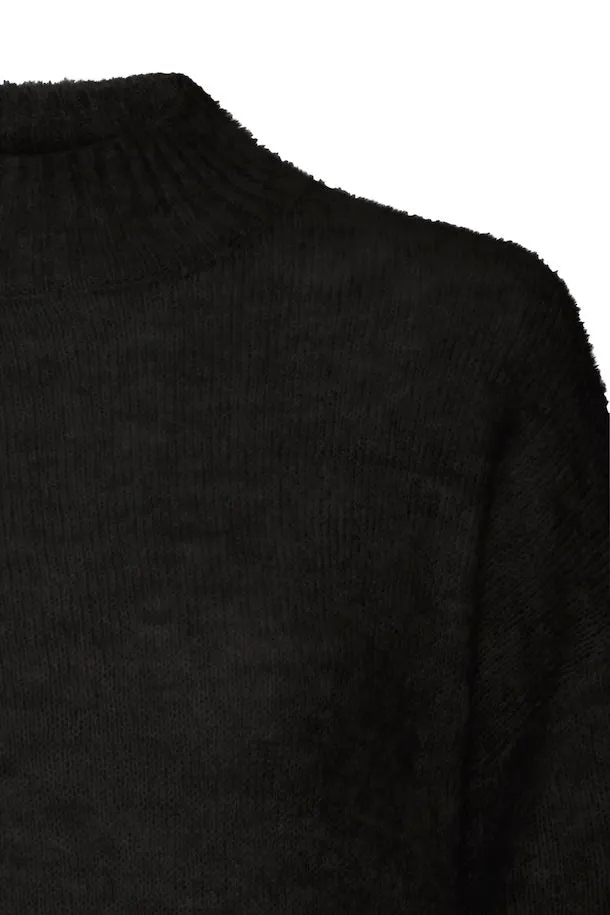 The Kamara High Neck Pullover - Black