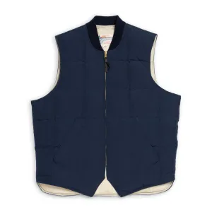 The Real McCoy's Cotton/Nylon Down Vest Navy