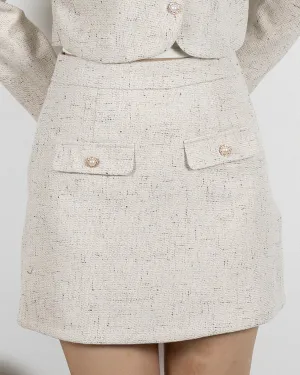 Tweed A-line Skirt (Grey Mix)