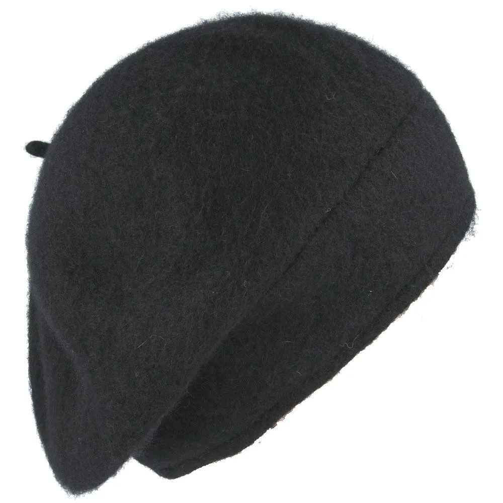 Wool Beret - Flower Detail, Various Colours