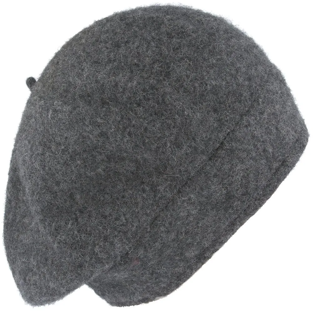 Wool Beret - Flower Detail, Various Colours