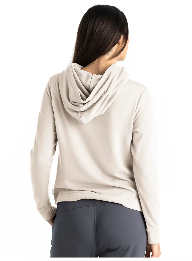 Ws Bamboo Lightweight Fleece Cropped Hoodie Stone